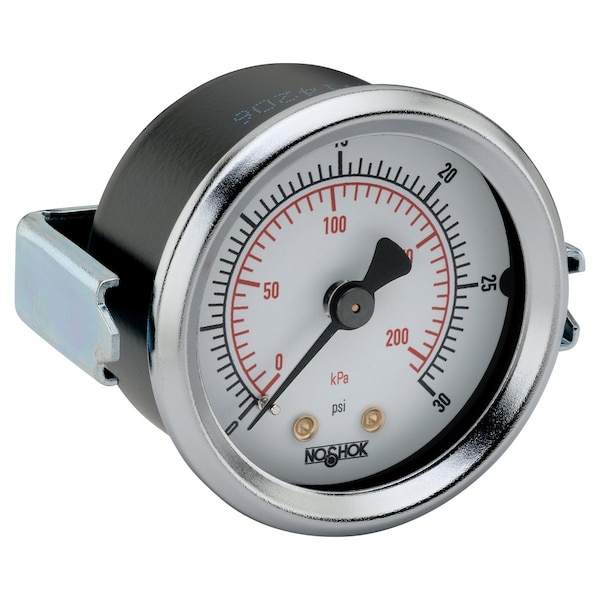 Dry Pressure Gauge, 0 to 100 psi psi, 2-1/2 in Dial, 1/4 in NPT, Bottom Location, ABS Case Material